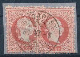 1867 2 X 5kr Finom Nyomat 1881-es Vasúti Bélyegzéssel BUDAPEST-ODERBERG - Other & Unclassified