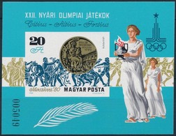 ** 1980 Olimpiai érmesek (IV.) - Moszkva Vágott Blokk (4.000) - Andere & Zonder Classificatie