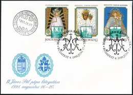 1991 Magyarországi Mária Kegyhelyek Vágott Sor 2 Db FDC-n (5.000) - Andere & Zonder Classificatie