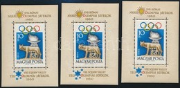 ** 1960 3 Db Római Olimpia Blokk (15.000) - Andere & Zonder Classificatie