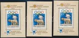 ** 1960 3 Db Római Olimpia Blokk (15.000) - Altri & Non Classificati