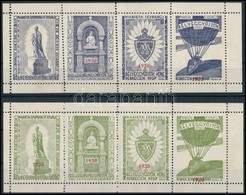 ** (*) 1938 Debreceni Piarista Felülnyomott Emlékívek 7ab Gumi Nélkül + 7ac Postatiszta - Andere & Zonder Classificatie