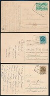 1937-1940 3 Db Képeslap Klf Postaügynökségi Bélyegzésekkel - Andere & Zonder Classificatie