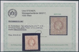 ** 1867 50kr Barna Certificate: Steiner - Other & Unclassified