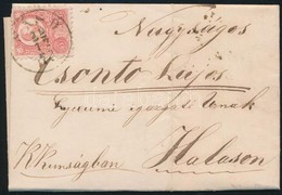 1873 Levél Réznyomat 5kr Bérmentesítéssel 'SÁSD' - 'PÉCS' - 'HALAS' - Altri & Non Classificati