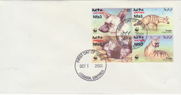 ERITREA 2001 WWF FDC With HYENA Local Issue.Blank Enveloppe. - FDC