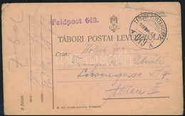 1918 Tábori Posta Levelezőlap 'TP 649 A' - Andere & Zonder Classificatie