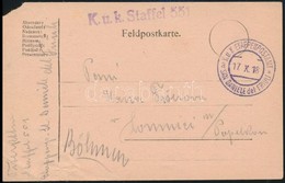 1918 Tábori Posta Levelezőlap 'K.u.k. Staffel 551' + 'EP SAN DANIELE Del FRIULI A' (sarokhiba / Missing Corner) - Andere & Zonder Classificatie