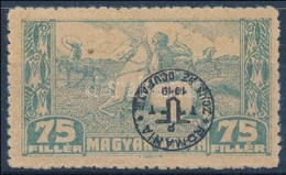 ** Deberecen II. 1920 75f Fordított Felülnyomattal, Bodor Vizsgálójellel - Sonstige & Ohne Zuordnung