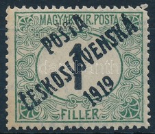 ** Posta Ceskoslovenska 1919 Feketeszámú Portó 1f Garancia Nélkül (400.000) - Sonstige & Ohne Zuordnung