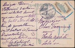 1921 Képeslap Sérült Parlament 60f Bérmentesítéssel, A Sérült Bélyeg Miatt 1,20K Kézi Portóval, 'Portó' Bélyegzéssel, A  - Altri & Non Classificati