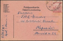 1924 I. Világháborús Tábori Posta Levelezőlap Késői Civil Felhasználása Arató 300K Bérmentesítéssel - Autres & Non Classés