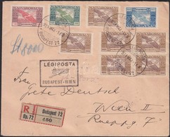 1924 (13. Díjszabás) Ajánlott Légi Levél Bécsbe Ikarusz Bérmentesítéssel / Registered Airmail Cover To Vienna - Altri & Non Classificati