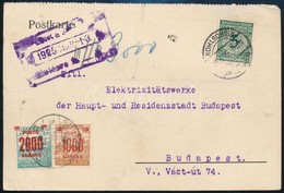 1925 Levél Németországból Céglyukasztásos Bélyeggel Budapestre, Portózva - Other & Unclassified