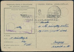 1944 2 Db Tábori Posta Levelezőlap Klf 'Postaforgalom Szünetel, Vissza A Feladónak!' Bélyegzéssel - Sonstige & Ohne Zuordnung