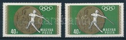 ** 1969 Olimpiai érmesek 40f, Eltolódott Fekete Színnyomat - Other & Unclassified