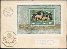 1971 Vadászati Világkiállítás Vágott Blokk FDC-n - Sonstige & Ohne Zuordnung