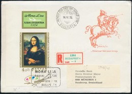 1974 Mona Lisa Vágott ívsarki Szelvényes Bélyeg Ajánlott FDC-n - Sonstige & Ohne Zuordnung