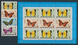 ** 1978 Lepkék Sor + Kisív Mi 344-347 - Andere & Zonder Classificatie