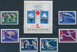 ** 1971 Téli Olimpia, Sapporo Sor Mi 2114-2119 + Blokk 33 - Andere & Zonder Classificatie