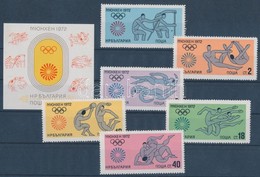 ** 1972 Nyári Olimpia Sor Mi 2172-2177 + Blokk Mi 37 - Altri & Non Classificati