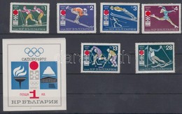 ** 1972 Téli Olimpia, Szaporró Sor Mi 2114-2119 + Blokk 33 - Andere & Zonder Classificatie