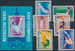 ** 1979 Nyári Olimpia Sor Mi 2800-2805 + Blokk 93 - Altri & Non Classificati