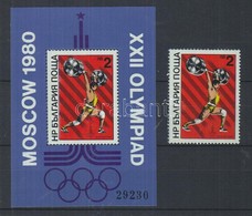 ** 1980 Moszkvai Olimpia (labdajátékok) Blokkból Kitépett Bélyeg Mi 2883 + Blokk 101 - Andere & Zonder Classificatie