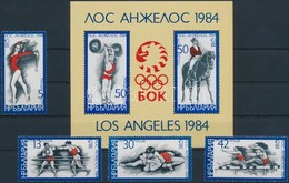 ** 1983 Nyári Olimpia, Los Angeles Sor Mi 3183-3186 + Blokk 132 - Andere & Zonder Classificatie