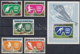 ** 1975 Téli Olimpia Sor Mi 603-607 + Blokk Mi 39 - Andere & Zonder Classificatie