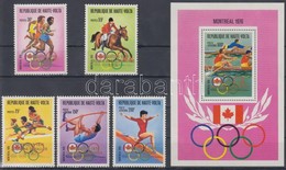 ** 1977 Montreali Olimpia Sor Felülnyomással Mi 653-657 + Blokk Mi 45 - Altri & Non Classificati