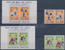 ** 1972 Nyári Olimpia Sor 2 Párban Mi 845-848 + Blokksor 354-355 - Altri & Non Classificati