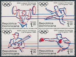 ** 1984 Nyári Olimpia, Los Angeles 4-es Tömb Mi 1427-1430 - Altri & Non Classificati