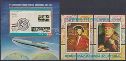 ** 1974 100 éves Az UPU Fogazott és Vágott ívsarki Sor Mi 382-388 + Blokk 109-110 - Altri & Non Classificati