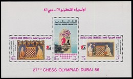 ** 1986 Dubai Sakkolimpia Blokk Mi 5 A - Altri & Non Classificati