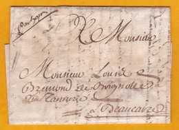 1747 - Lettre Avec Correspondance De Marseille, Bouches Du Rhône  Vers Beaucaire, Gard - Règne De Louis XV - 1701-1800: Precursores XVIII