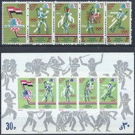 ** 1984 Nyári Olimpia ötöscsík Mi 952-955 + Blokk Mi 33 - Andere & Zonder Classificatie