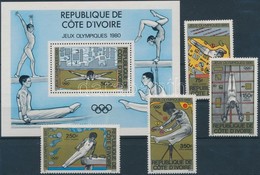 ** 1980 Nyári Olimpia Sor Mi 649-652 + Blokk 16 - Andere & Zonder Classificatie