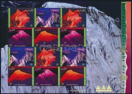 ** 2002 Hegyek Nemzetközi éve Kisív,
International Year Of Mountains Minisheet
Mi 363-366 - Sonstige & Ohne Zuordnung