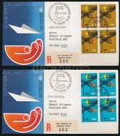 1978 Civil Légi Közlekedés Sor Négyestömbökben 2 FDC-n Mi 76-77 - Altri & Non Classificati