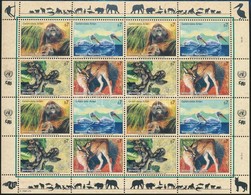 ** 1999 Veszélyeztetett állatok Kisív,
Endangered Species Minisheet
Mi 287-290 - Andere & Zonder Classificatie