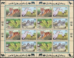 ** 1999 Veszélyeztetett állatok Kisív,
Endangered Species Minisheet
Mi 815-818 - Andere & Zonder Classificatie