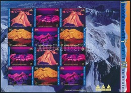 ** 2002 Hegyek Nemzetközi éve Kisív,
International Year Of Mountains Minisheet
Mi 363-366 - Autres & Non Classés