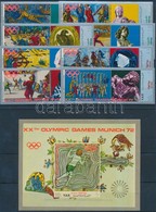 ** 1971 München, Az Olimpia Helyszíne, Szobrok (II) Sor Mi 1380-1387 + Blokk 164 (2 Stecklapon) - Altri & Non Classificati