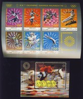 ** 1971 Nyári Olimpiai Játékok, München Kisív Mi 1471-1477 + Blokk Mi 176 - Altri & Non Classificati