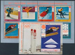 ** 1971 Téli Olimpia, Sapporo (VIII.) Kisív Mi 1440-1446 + Blokk 172 - Other & Unclassified
