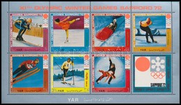 ** 1971 Téli Olimpia: Szapporo Kisív Mi 1353-1359 + Blokk Mi 161 - Andere & Zonder Classificatie