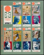 ** 1971 Téli Olimpiai Játékok, Sapporo Vágott Kisív Mi 1361-1367 - Andere & Zonder Classificatie