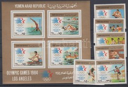 ** 1984 Nyári Olimpia, Los Angeles Sor Mi 1807-1812 + Blokk A239 - Andere & Zonder Classificatie