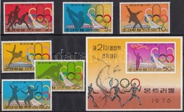 ** 1976 Montreali Nyári Olimpia Sor Mi 1508-1513 + Vágott Blokk Mi 26 - Autres & Non Classés